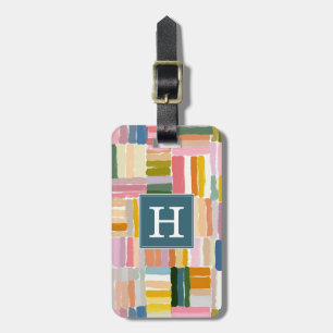 Etiqueta de Bagagem com Textura Boho Moderna