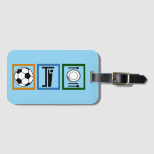 Etiqueta De Bagagem Coma esportes do futebol do jogo do sono