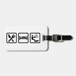 Etiqueta De Bagagem Coma o sono Kitesurfing