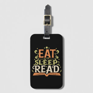 Etiqueta De Bagagem Comer Dormir Ler, Leitura Divertida