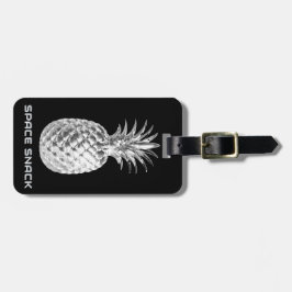 Etiqueta De Bagagem Comida Espacial de Abacaxi de Prata Personalizada 