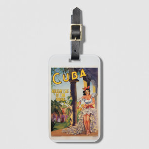 Etiqueta De Bagagem Comissão de Turismo Cubana Vintage Trópicos Viagen