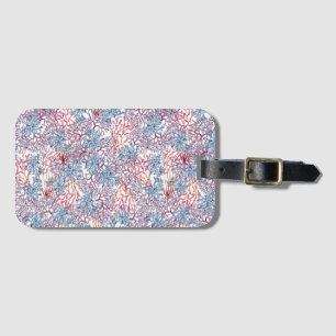 Etiqueta De Bagagem Composição de Aquarela Subaquático Série Design 5