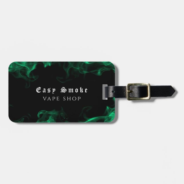 Etiqueta De Bagagem Compro Vape Green Business (Frente Horizontal)