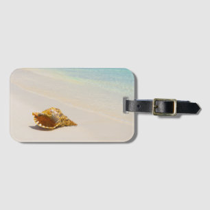 Etiqueta De Bagagem Conch Shell na praia 3