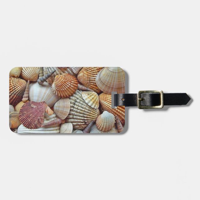Etiqueta De Bagagem Conchas do Mar (Frente Horizontal)
