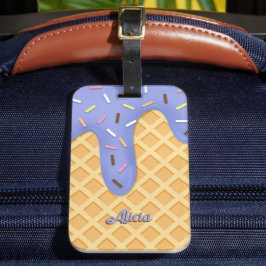 Etiqueta De Bagagem Cone de Waffle