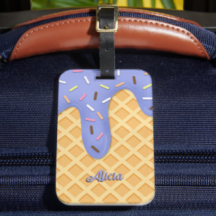 Etiqueta De Bagagem Cone de Waffle