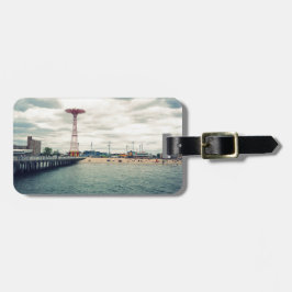 Etiqueta De Bagagem Coney Island Beach Panorama