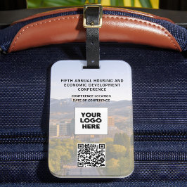 Etiqueta De Bagagem Conferência de Negócios F+ Substituir Código QR do