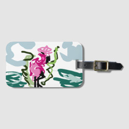 Etiqueta De Bagagem Conjunto de flamingo rosa
