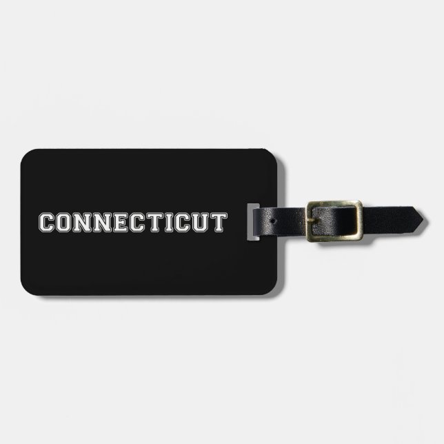 Etiqueta De Bagagem Connecticut (Frente Horizontal)