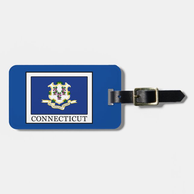 Etiqueta De Bagagem Connecticut (Frente Horizontal)
