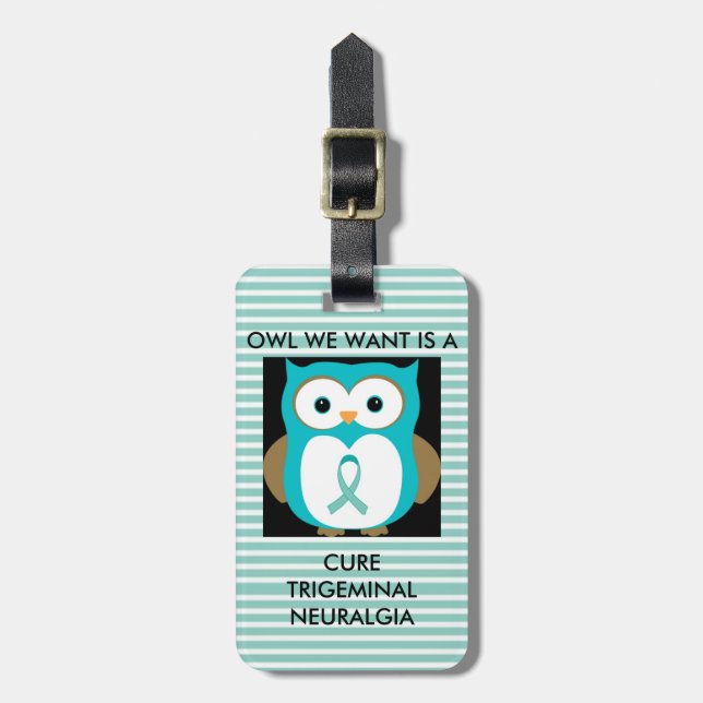 Etiqueta De Bagagem Consciência do Neuralgia de Trigeminal (Frente Vertical)