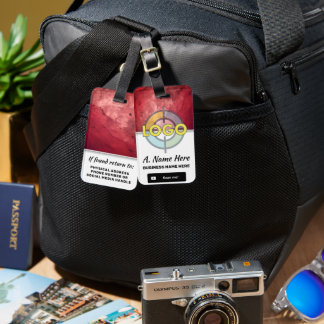 Etiqueta De Bagagem Contato de logotipo personalizado com ID de marca 