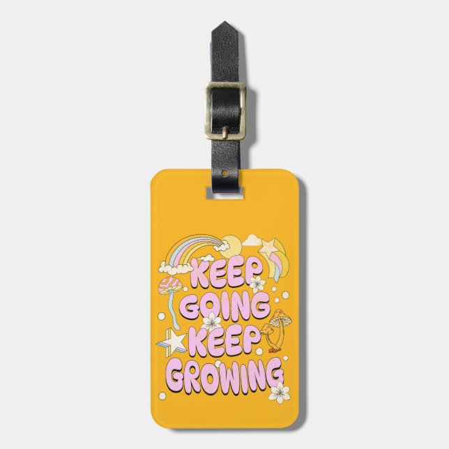 Etiqueta De Bagagem Continue crescendo (Frente Vertical)