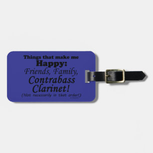 Etiqueta De Bagagem Contrabando Clarinet Me Torna Feliz