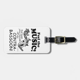 Etiqueta De Bagagem Contrabasson Sente A Música