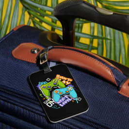 Etiqueta De Bagagem Controladores de jogo Graffiti Jogos Nascido Para