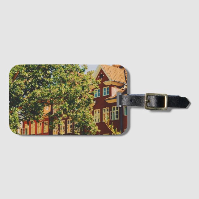Etiqueta De Bagagem Copenhaga vibrante (Frente Horizontal)
