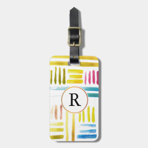 Etiqueta De Bagagem cor d'água pintada à mão