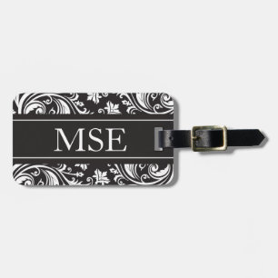 Etiqueta De Bagagem Cor damasco personalizada do branco do preto do