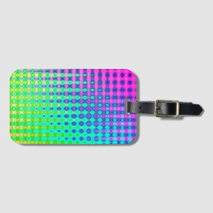 Etiqueta De Bagagem Cor-de-rosa púrpura azul-esbranquiçada