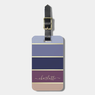 Etiqueta De Bagagem Cor Personalizada Bloqueia Azul Dourado Roxo