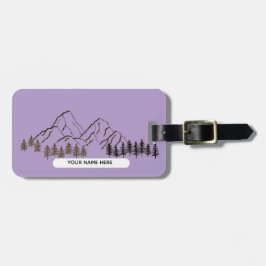 ETIQUETA DE BAGAGEM COR PURPURA - PARA AMANTES DA NATUREZA