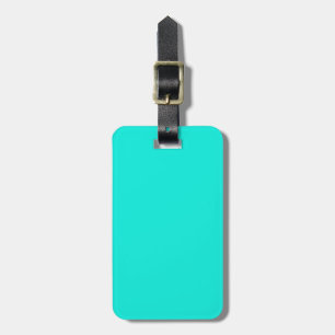 Etiqueta De Bagagem Cor sólida: Bright Aqua