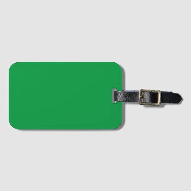 Etiqueta De Bagagem Cor sólida Kelly Green (Frente Horizontal)