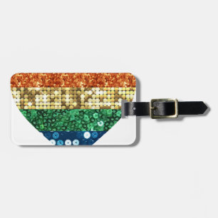 Etiqueta De Bagagem coração arco-íris lgbt