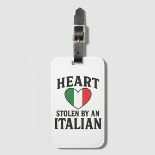 Etiqueta De Bagagem Coração roubado por um italiano
