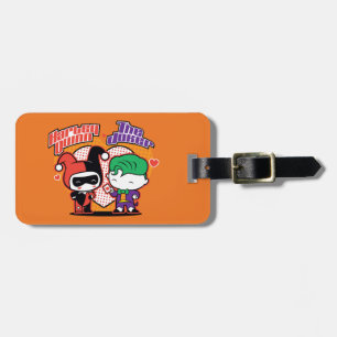 Etiqueta De Bagagem Corações de Chibi Harley Quinn e Chibi