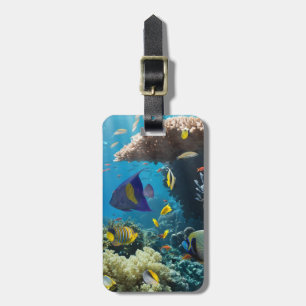 Etiqueta De Bagagem Coral e peixes no Mar Vermelho, Egipto