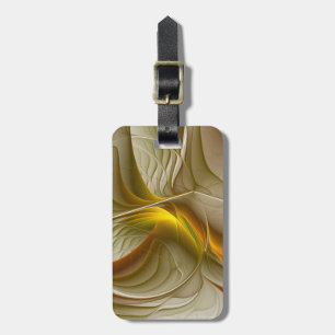 Etiqueta De Bagagem Cores de Metais Preciosos, Arte Abstrata Fractal