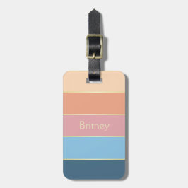 Etiqueta De Bagagem Cores de Verão Personalizadas Listras de Cores