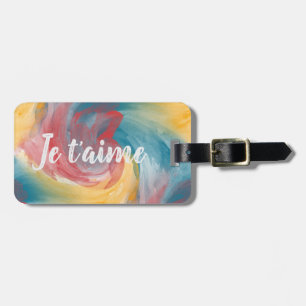 Etiqueta De Bagagem Cores Típicas Negrito Cores Painterly Watercolor n