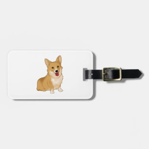 Etiqueta De Bagagem Corgi sorridente