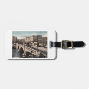 Etiqueta De Bagagem Cork Ireland, Rua Patrick's Bridge c1904 Vintage P