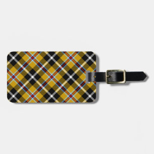 Etiqueta De Bagagem Cornish National Tartan Yellow and Black Xadrez