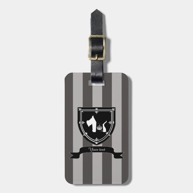 Etiqueta De Bagagem Coroa real de Westie (Frente Vertical)