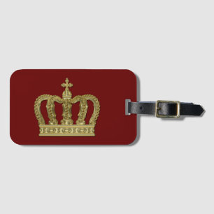 Etiqueta De Bagagem Coroa real dourada II + seu backgr. & ideias