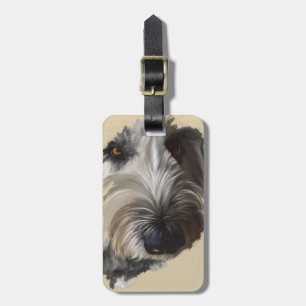 Etiqueta De Bagagem Correia do Tag w/Leather da bagagem de Labradoodle