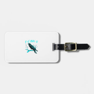 Etiqueta De Bagagem Corvo F-Caw-F Pássaro Engraçado Retro