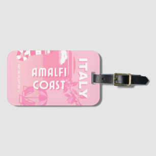 Etiqueta De Bagagem Costa Amalfi, Viagem, Arte Rosa