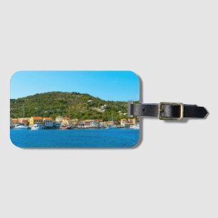 Etiqueta De Bagagem Costa do porto de Antipaxos