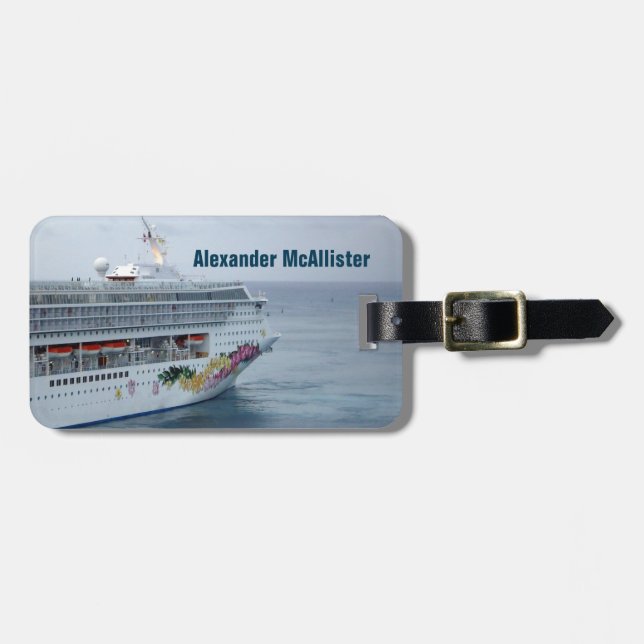 Etiqueta De Bagagem Costume bonito do arco (Frente Horizontal)