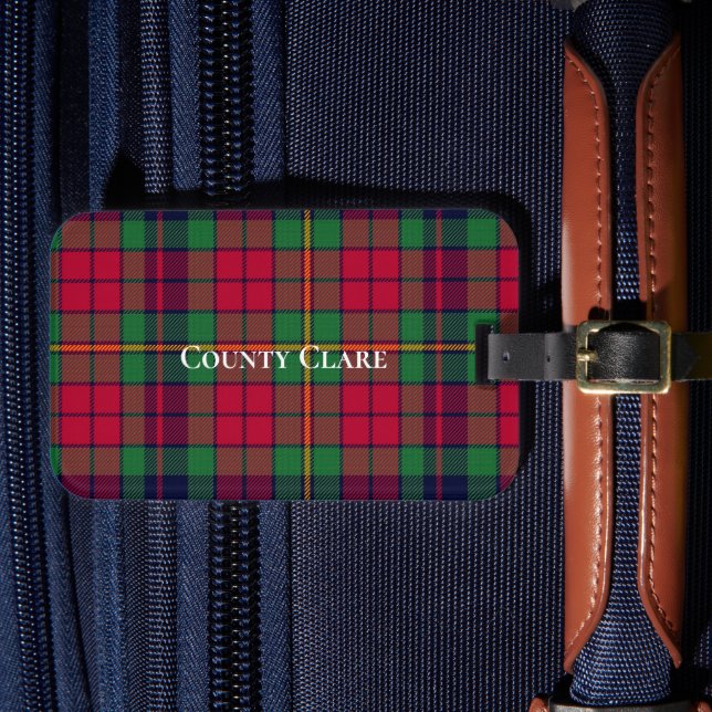 Etiqueta De Bagagem County Clare Tartan (Frente Insitu 4)
