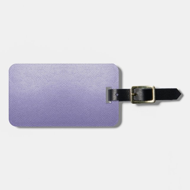 Etiqueta De Bagagem Couro Roxo Lilac (Frente Horizontal)